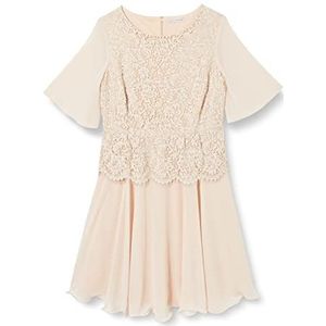 Gina Bacconi Dames chiffon jurk met kant en chiffon, oudroze