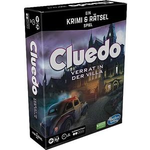 Hasbro Gaming Cluedo Trahison in de villa, spannend misdaadspel en raadsels voor het hele gezin (vanaf 10 jaar) voor maximaal 6 spelers