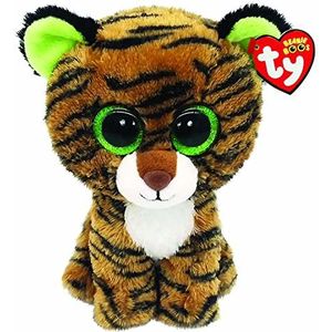 Ty Beanie Boo's Knuffel Tiggy de tijger, 15 cm, Oranje en Zwart, TY36387