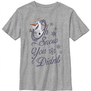 Disney Frozen Olaf Oh Snow You Didn't Boys T-shirt, grijs gemêleerd, maat XS, Athletic grijs gemêleerd