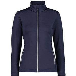 CMP Stretch Performance Fleece Full Zip met Logo On Shoulder Fleece Jacket Dames, zwart en blauw.