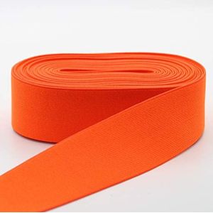 5 meter elastiek in verschillende kleuren voor boxershorts, rok, ondergoed, zacht, robuust, goede kwaliteit, 40 mm, 19 neon oranje