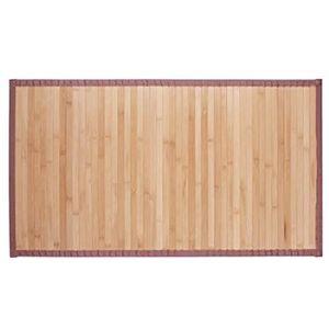 relaxdays badmat bamboe - douchemat - bad mat - badkamer - hout - antislip - 80 x 45 cm 80 x 45 cm