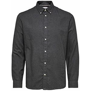 SLHSLIMFLANNEL SHIRT LS W NOOS, zwart gemêleerd, XXL, Zwart Chinees