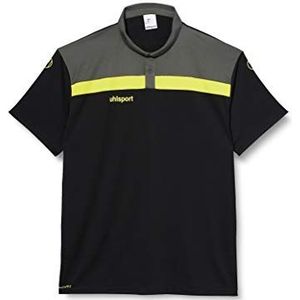 uhlsport Offense 23 Poloshirt voor heren, zwart/antraciet/limoen