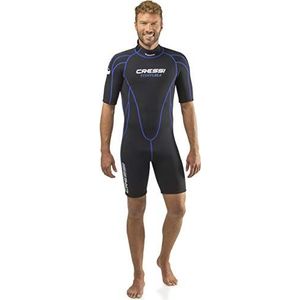 Cressi Tortuga Man UV457206 Wetsuit voor heren, rekbaar, 2,5 mm, zwart/blauw