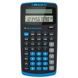 Texas Instruments TI-30 ECO RS Schoolrekenmachine met 10-cijferig display, werkt op zonne-energie, zwart