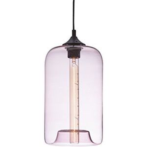 Soho hanglamp van glanzend glas, 40 W, roze, ø 28 x H 18 cm