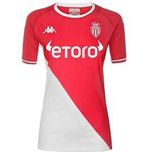 Monaco T-shirt voor dames, seizoen 2021/22, officiële eerste uitrusting, Rood, Wit