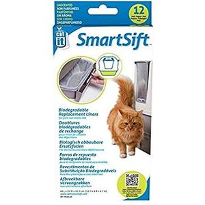 Catit Senses Smart Sift Afbreekbare Inlegstukken voor Kattenbak, 40x25x22 cm, 12 Stuks, Transparant