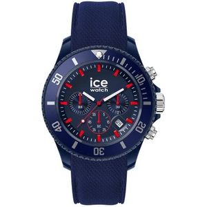 Ice-Watch - ICE Chrono Blue Red - Blauw herenhorloge met siliconen armband - Chrono - 020622 (Large), Blauw, 020622