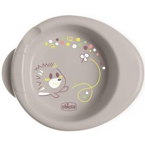 Chicco Warmhoudbord voor baby's en kinderen, thermobord met warmwatertank, ontstoppingsschotel met antislip onderkant en ergonomisch design, 0% BPA, 6 maanden, grijs