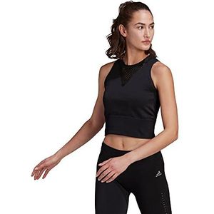 adidas Aeroknit Crop tanktop voor dames, zwart.