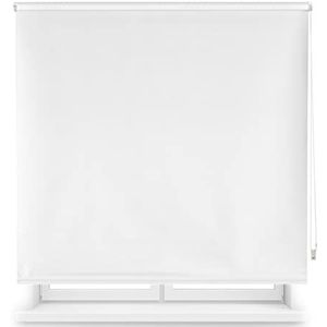 Decorblind Thermisch verduisterend rolgordijn, afmetingen: 100 x 230 cm, breedte x lengte/maat stof rolgordijn: 97 x 225 cm, effen ecru, eenvoudig aan muur of plafond te installeren