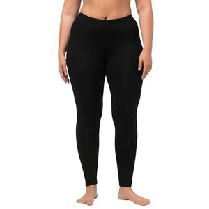 Ulla Popken Dames Grote Maten Hoge Taille Leggings Volledige Lengte Grote Maten Lwp 665315, Zwart (zwart 10)