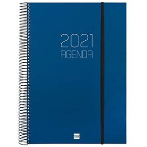 Finocam - Kalender 2021, 1 dag pagina, spiraalbinding, ondoorzichtig, catalaans blauw