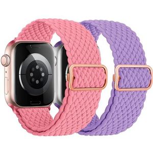 HalfYue Verstelbare nylon armband compatibel met Apple Watch 38 mm, 40 mm, 41 mm, 42 mm, 44 mm, 45 mm, 49 mm, Nylon