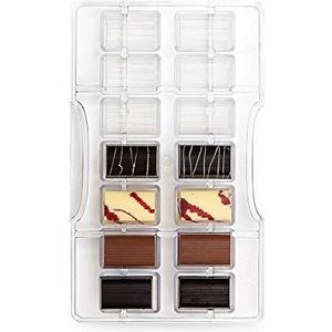 Decora 0050118 professionele bakvorm chocolade kersen, 14 holtes, 33 x 21 x 20 mm, van polycarbonaat, ideaal voor het maken van glanzende chocolade, professioneel design, gemaakt in Italië
