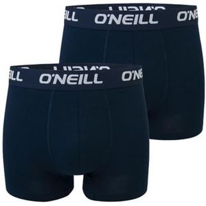 O'Neill Set van 2 modieuze boxershorts voor heren in elegante kleuren voor elke gelegenheid, marineblauw/marineblauw.