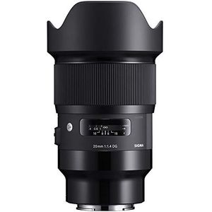 Sigma 20 mm/F 1.4 DG HSM, Art Lens, Voor Sony-E Bajonet, Zwart