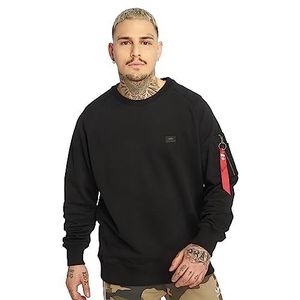 ALPHA INDUSTRIES X-fit sweatshirt met capuchon, sport, heren, zwart.