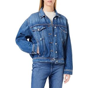 Mustang Luise dames jeansjas, middenblauw 500, S, middenblauw 500