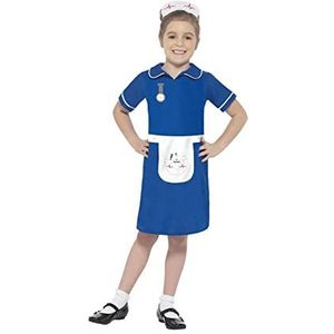 Smiffys Verpleegsterskostuum, blauw, met jurk en hoofdtooi