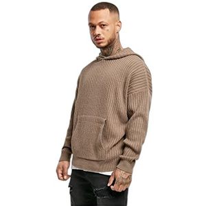 Urban Classics Heren gebreide hoodie, Donkere kaki