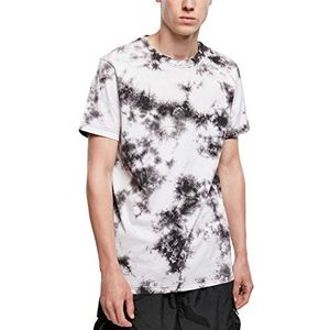 Urban Classics Heren T-Shirt Batik T-Shirt Black Tie Dye S tot 5XL, Wit/Zwart