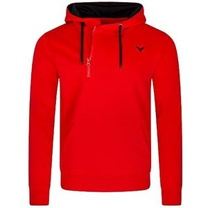 Victor Unisex Team Navy Hoodie met rits, Rood