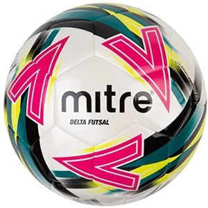 Mitre Delta Professional Futsal Voetbal, wit/roze/groen/geel, maat 3