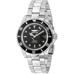 Invicta Pro Diver Automatisch herenhorloge van roestvrij staal, 40 mm, zilver/zwart
