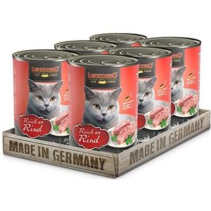 Leonardo Natvoer [6 x 400 g rund] | graanvrij natvoer voor katten | enkel voer in een doos