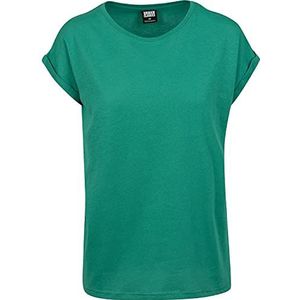 Urban Classics Ladies Extended Shoulder Tee dames T-shirt rood/oranje basic casual streetwear