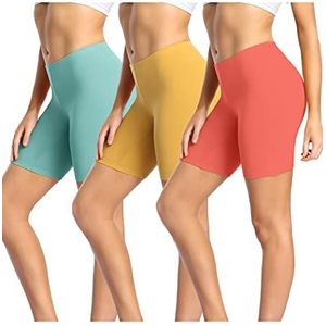 wirarpa Fietsonderbroek voor dames, hoge taille, katoen, S-5XL, Veelkleurig - A18