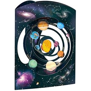 Santoro 3D pop-up wenskaart - zonnestelsel - Voor kinderen, hem, haar, jongens, meisjes | verjaardagskaart | cadeaus voor ruimteliefhebbers