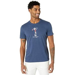 Life Is Good Golf Jake Vintage T-shirt voor heren, Donkerblauw