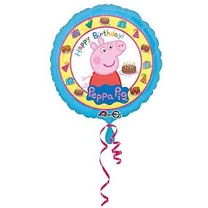 Peppa Pig Happy Birthday standaard folie ballonnen S60