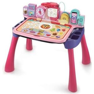 VTech Magi Interactief bureau 5-in-1 roze, interactief kinderbureau, projectiefunctie – 3/6 jaar – Franse versie