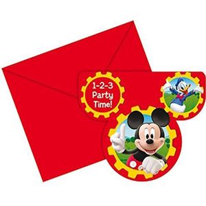 ALMACENESADAN 9971 Uitnodigingen met omslag Disney Mickey Mouse 6 stuks