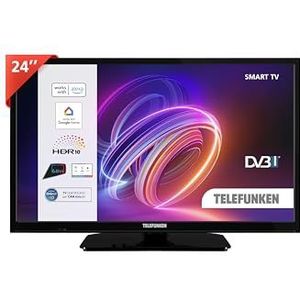 TELEFUNKEN Smart TV 24 inch HD Ready TE24553B45V2DZ, 24 inch led-tv met geïntegreerde Alexa, compatibel met Alexa en Google Assistant, digitaal DVB-T2, Dolby Vision HDR10, Dolby Audio