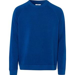 BRAX Style Skip French Terry T-shirt met lange mouwen van zachte katoenmix, T-shirt met lange mouwen voor heren, Kobalt Blauw