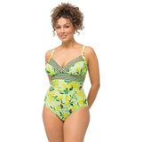 Ulla Popken Badpak Vicky Citronella 826549 Badpak uit één stuk voor dames, Groen, 52