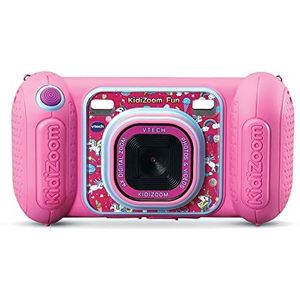 VTech - KidiZoom Fun roze, 9-in-1 digitale camera voor kinderen, foto's en video's, kleurenscherm, filters, frames en grappige effecten, cadeau voor kinderen van 3 jaar tot 10 jaar - inhoud in het
