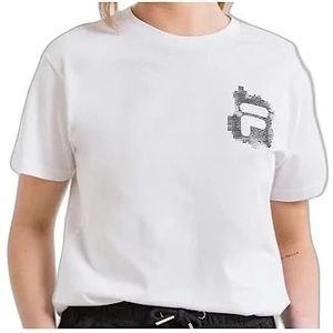 Fila Bosau Regular Graphic T-Shirt Femme, Blanc Éclatant., XL