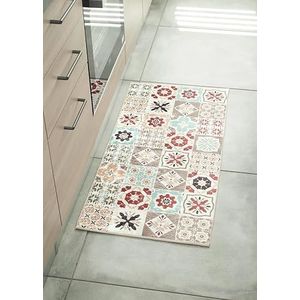 Nazar Tapis Rectangulaire Motifs Carreaux de Ciment, 50 X 100cm, Multicolore