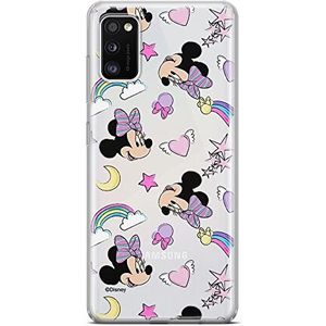 ERT GROUP Originele en gelicentieerde Disney Minnie en Mickey 031 case voor Samsung A41 past perfect aan de vorm van de mobiele telefoon, gedeeltelijk transparant
