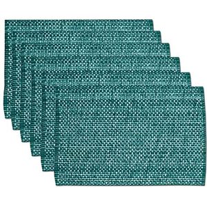 Sweet Home Collection Trends placemats, geweven, 100% katoen, 33 x 48 cm, turquoise, 6 stuks