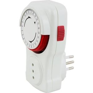 POLY POOL PP1408XAM Dagprogrammeerder, 250 V, programmeerbaar voor stopcontact, timer, stopcontact, dagcyclus, wit