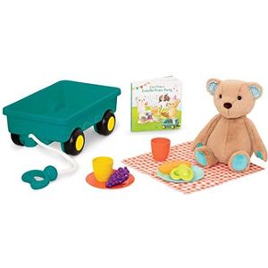 B. toys by Battat BX1964Z Happyhues - Cara-Mellow klassieke teddybeer met picknickset en boek (Engels) - vanaf 18 maanden